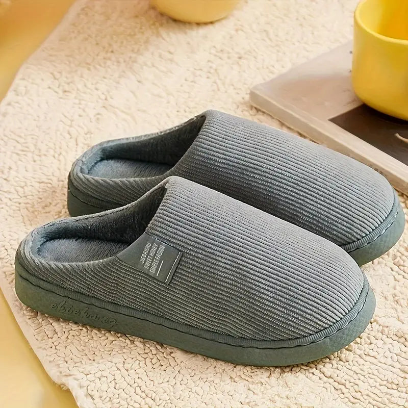 JENNIE™ CASUAL SOLID COLOR SOFT COZY HOUSE SLIPPERS