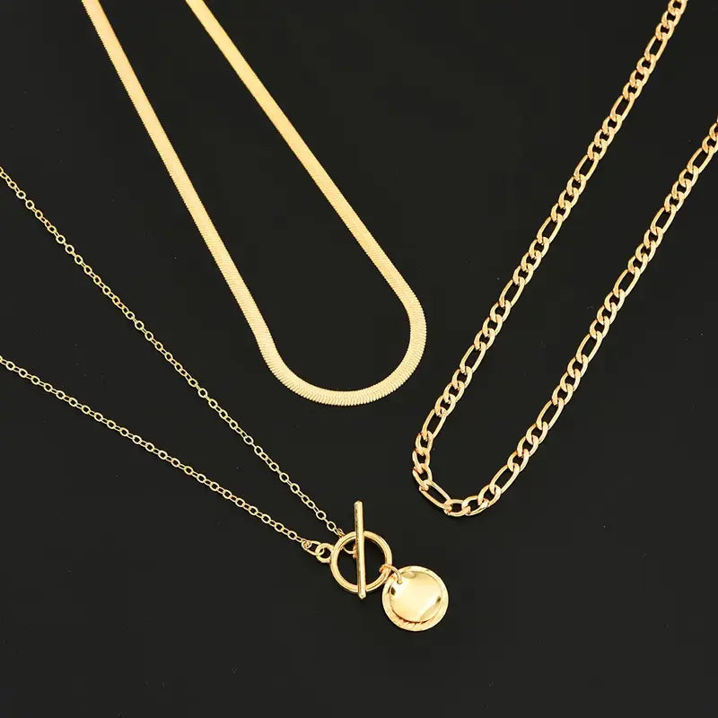 SASHA™ 3-PIECE LAYERED NECKLACE SET