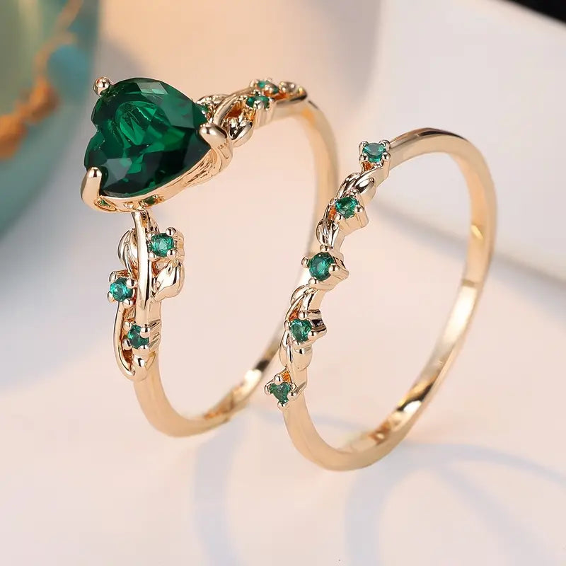 IVORIE⢠HEART ZIRCONIA RING SET