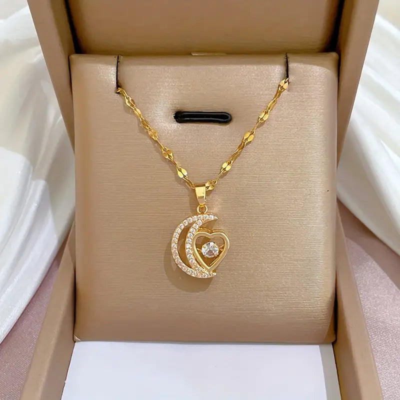 ARIA™ MOON & HEART NECKLACE