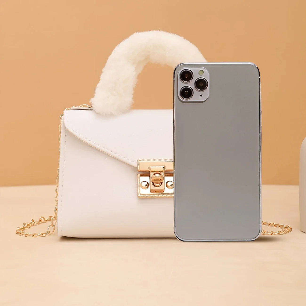 FURÉLLE CHIC™ — AUTUMN SOFT PLUSH FAUX FUR HANDBAG