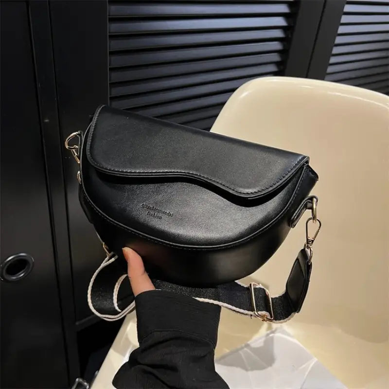 ELEANOR™ VINTAGE SOLID COLOR SADDLE BAG