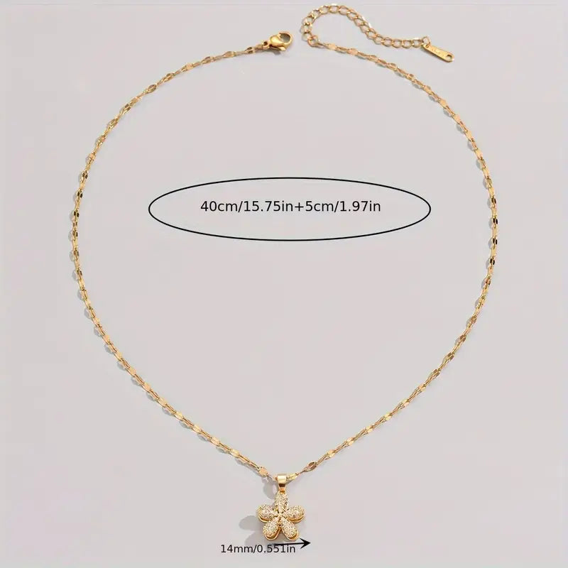 AUBRIE™ FORTUNE FLOWER NECKLACE
