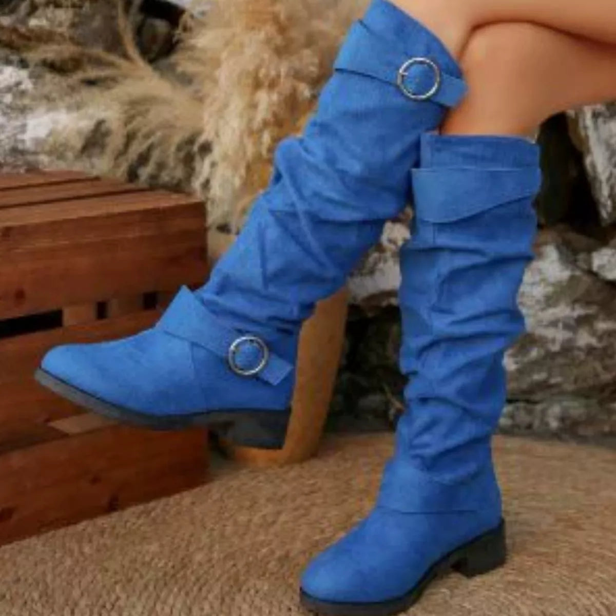 CHARLOTTE™ KNEE-HIGH SLIP-ON PLATFORM BOOTS