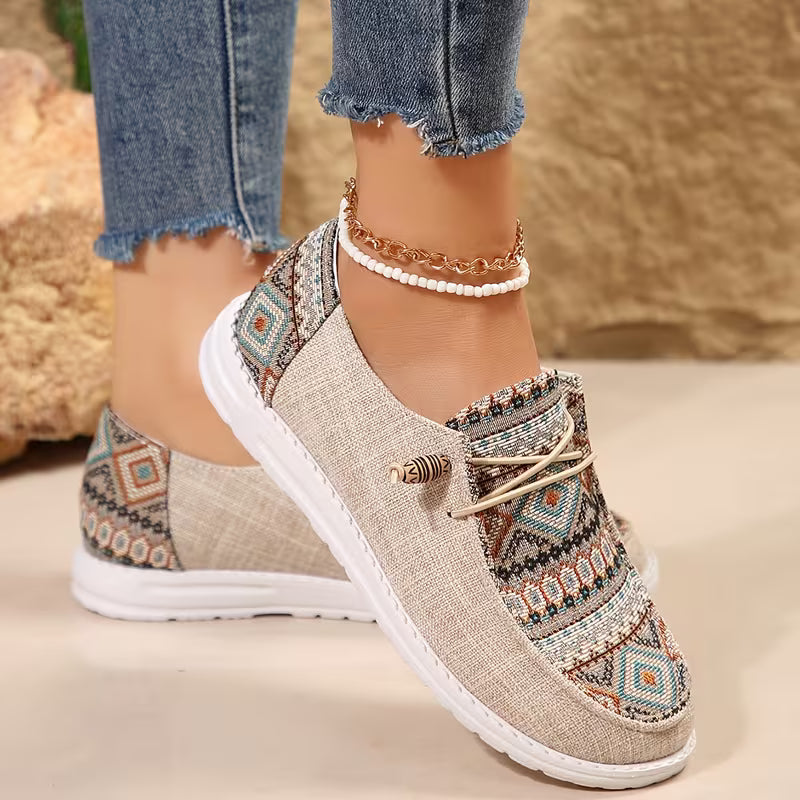 TALA | ETHNIC-PRINT OUTDOOR COMFORT LOAFERS