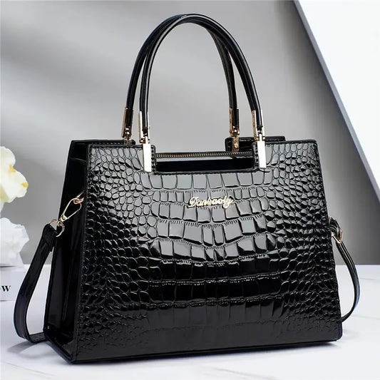 ONYXIA™ CROCODILE EMBOSSED TOTE BAG