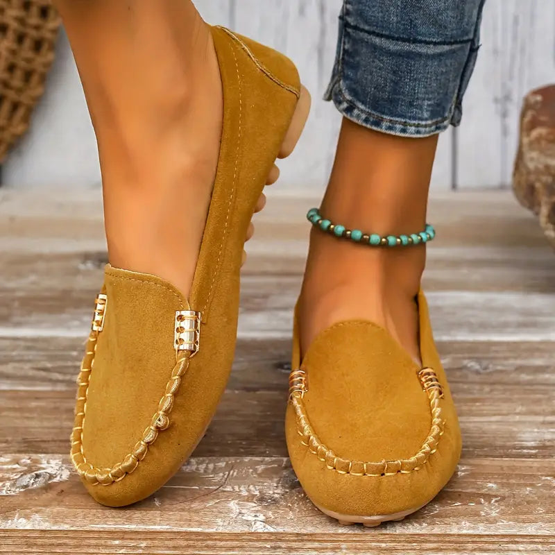 ELSWYN™ WOMEN'S CHIC METAL DECOR LOAFERS