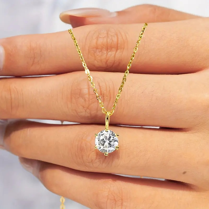 CELINE™ 18K GOLDEN RHINESTONE NECKLACE