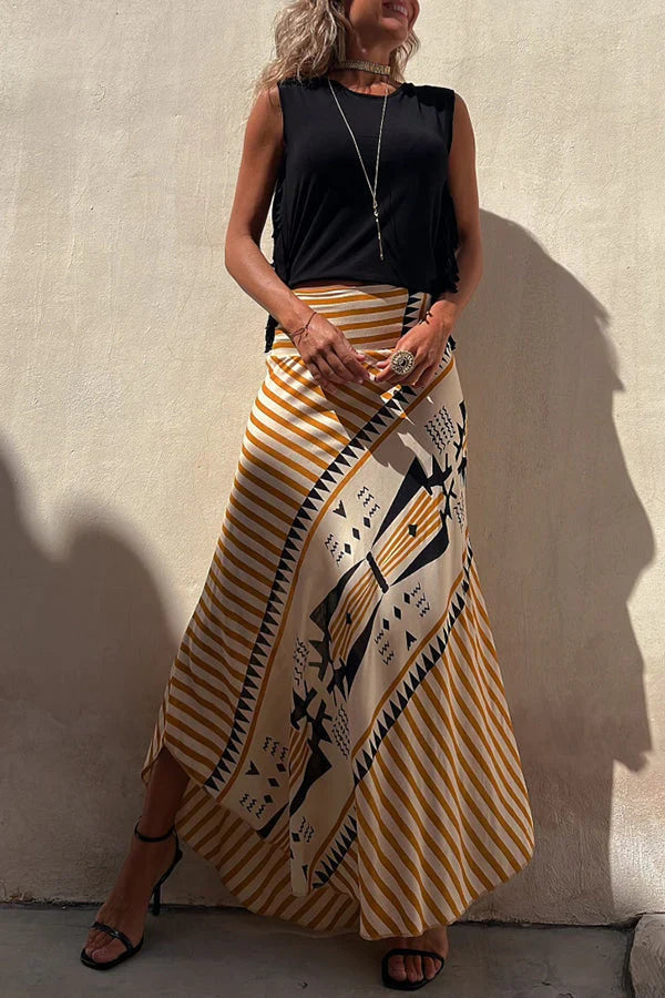 MARISEL™ TRIBAL PRINT MAXI SKIRT