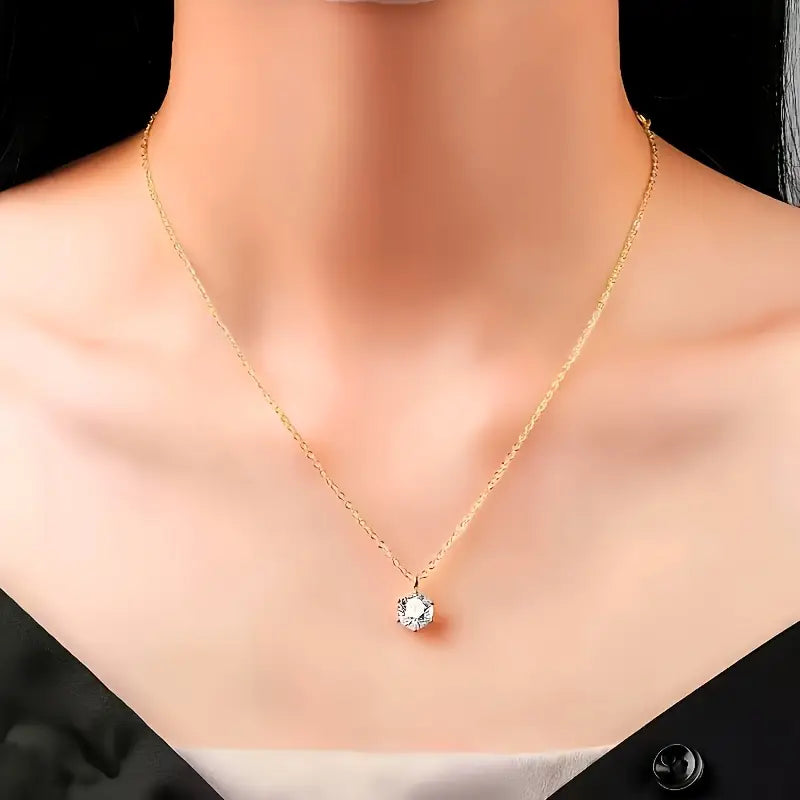 CELINE™ 18K GOLDEN RHINESTONE NECKLACE