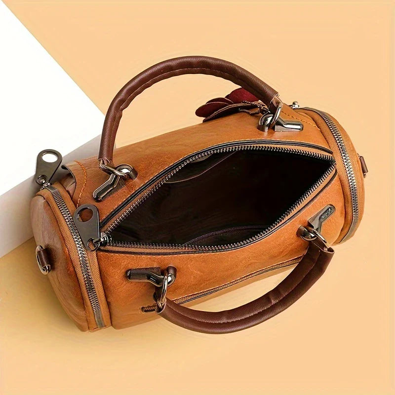 BELLEVA BLOOM™ — WOMEN’S BOSTON HANDBAG WITH FLOWER PENDANT