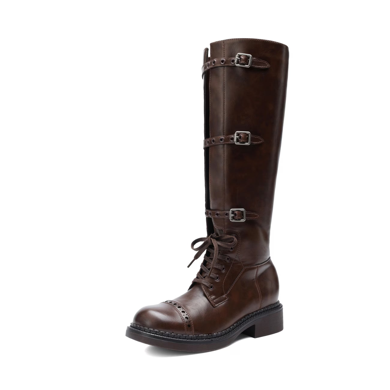 HARPER™ KNEE-HIGH COMBAT BUCKLE BOOTS