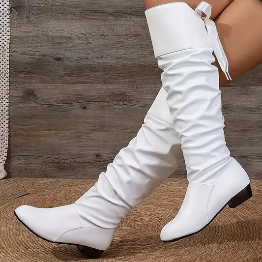 ELEANOR™ ELEGANT WESTERN LACE-UP KNEE-HIGH BOOTS