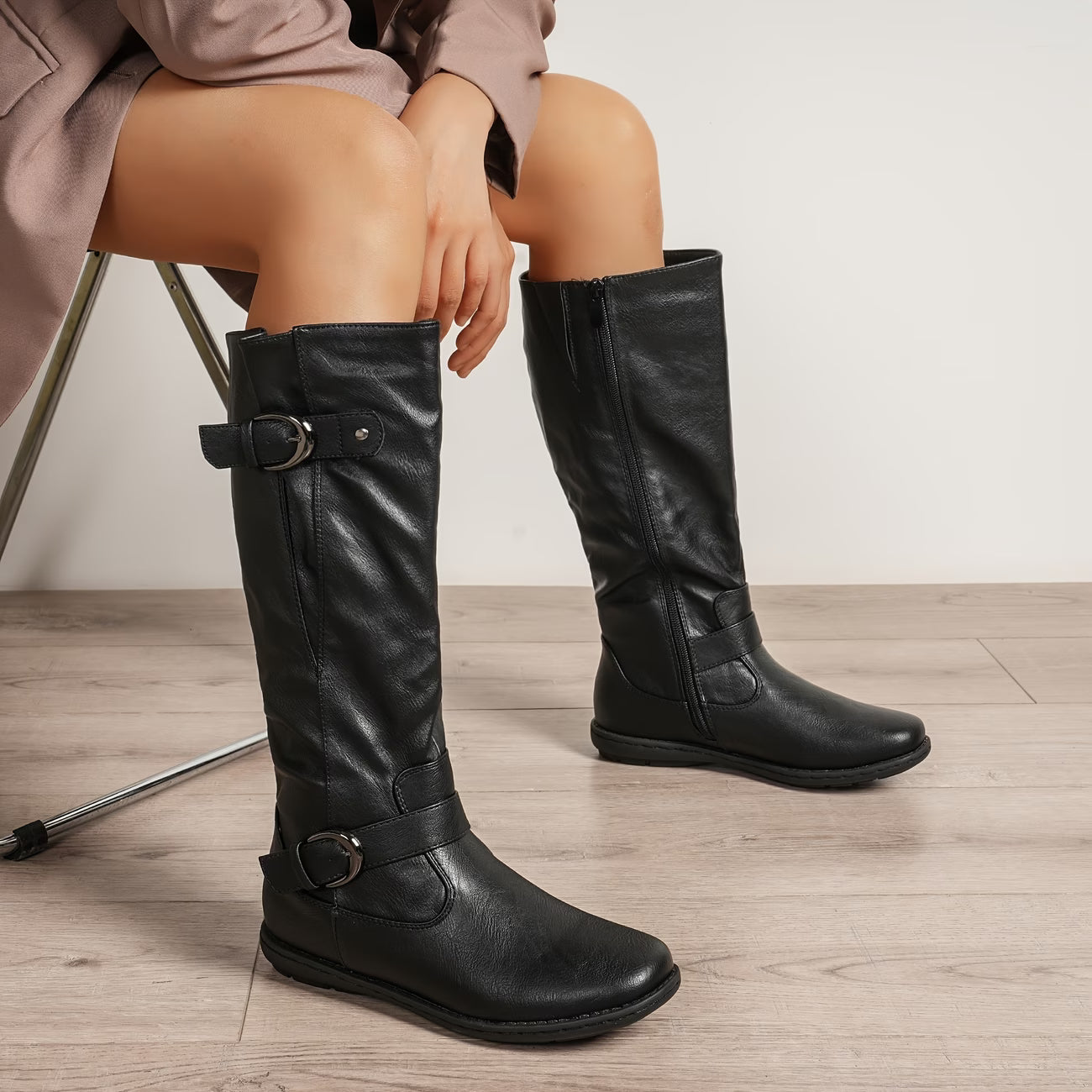 EMILY™ WIDE CALF FAUX FUR KNEE-HIGH BOOTS