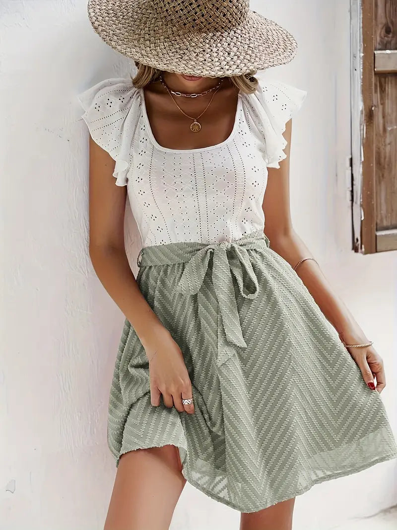 SERELLE™ EYELET MINI DRESS