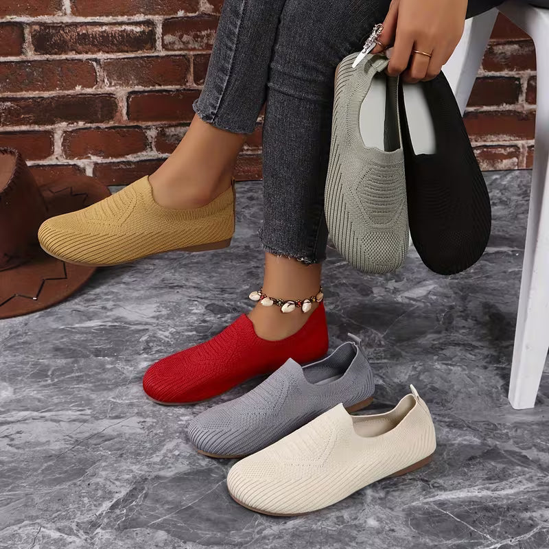 VINE | ULTRA-FLEX WOVEN ROUND-TOE FLAT LOAFERS