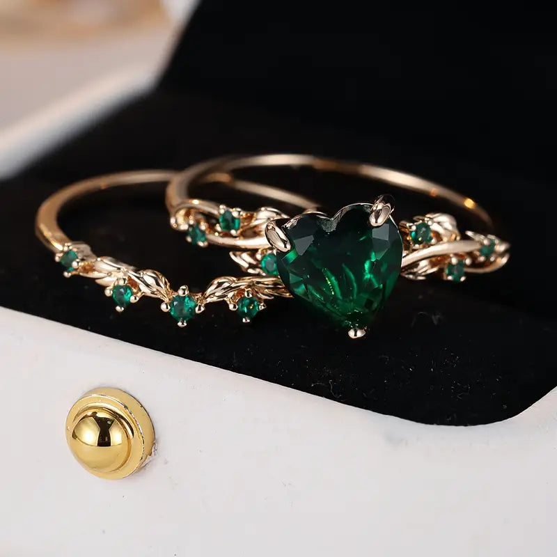 IVORIE™ HEART ZIRCONIA RING SET