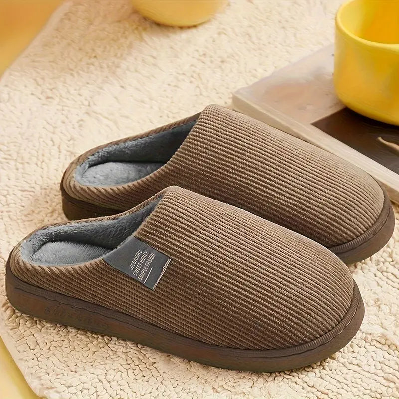 JENNIE™ CASUAL SOLID COLOR SOFT COZY HOUSE SLIPPERS
