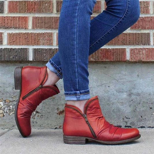 WOMEN ZIPPER WATERPROOF ANKLE-SUPPORT BOOTS 2025