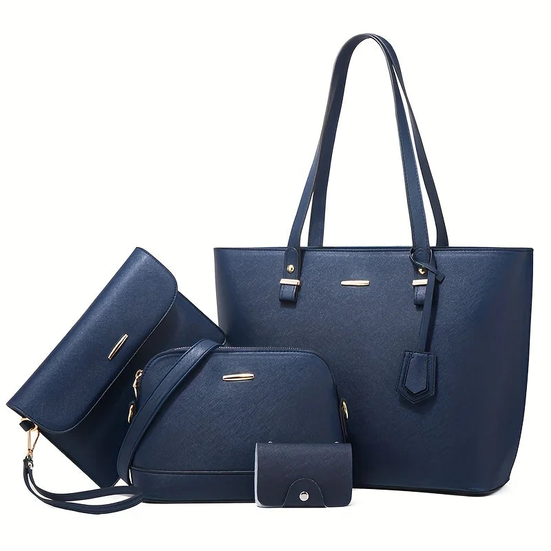 Set of 4 modern leather bags