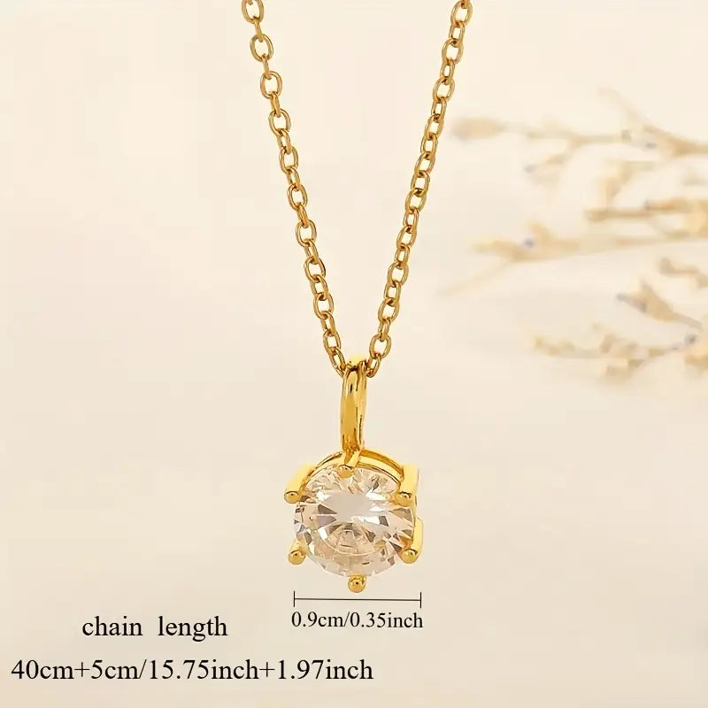 CELINE™ 18K GOLDEN RHINESTONE NECKLACE