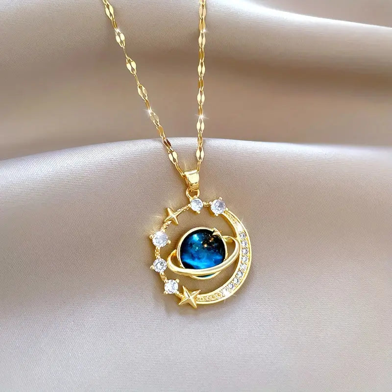 BELLE™ DREAMY PLANET MOON NECKLACE