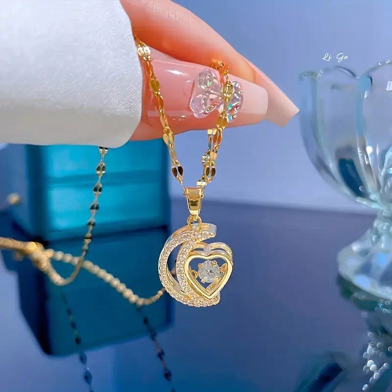 ARIA™ MOON & HEART NECKLACE