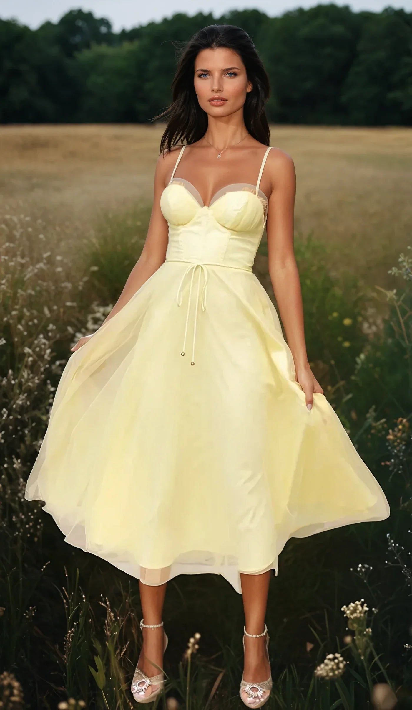 ÉTOILE™ – STRAPLESS CHIFFON PRINCESS EVENING DRESS