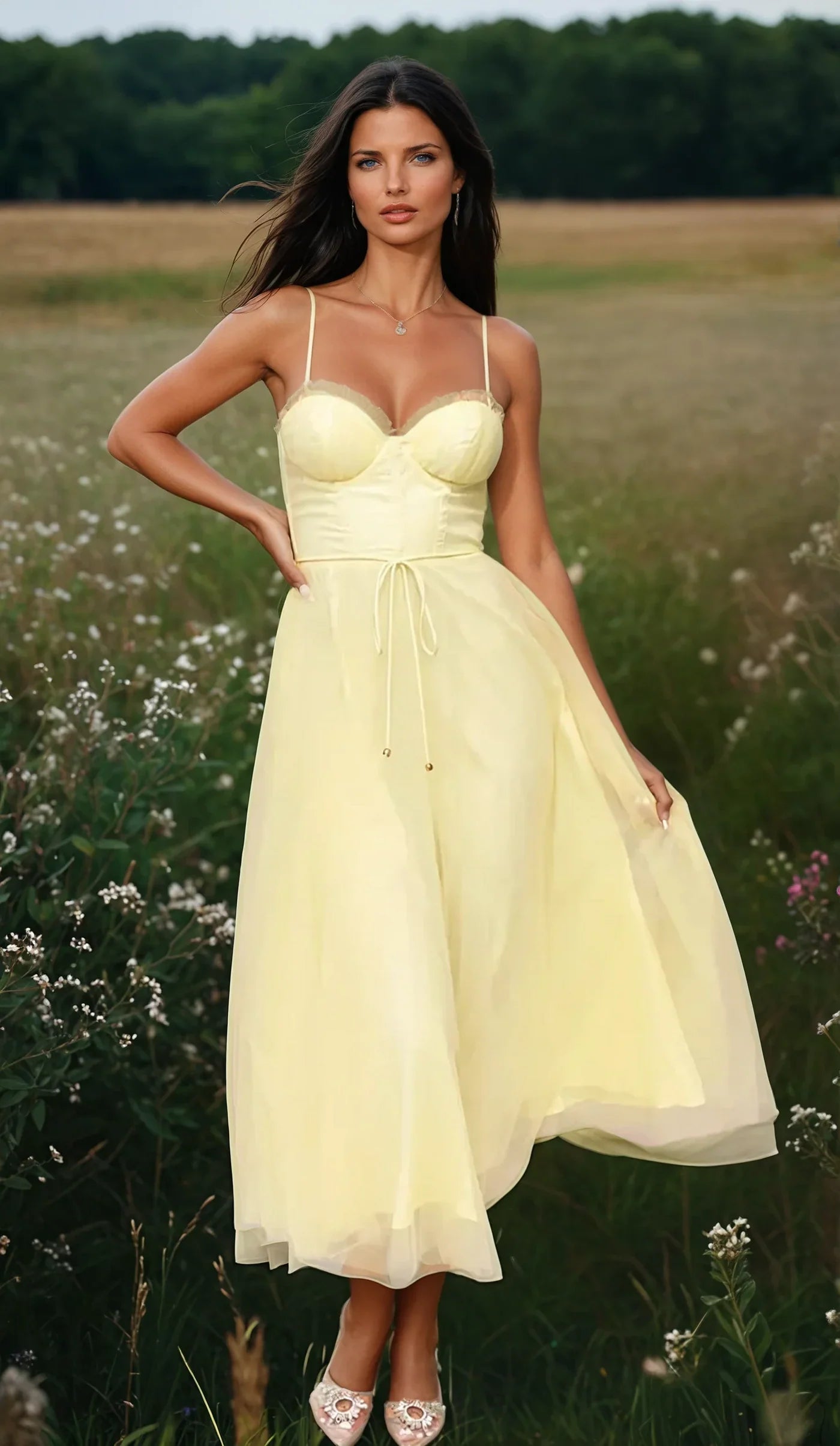 ÉTOILE™ – STRAPLESS CHIFFON PRINCESS EVENING DRESS