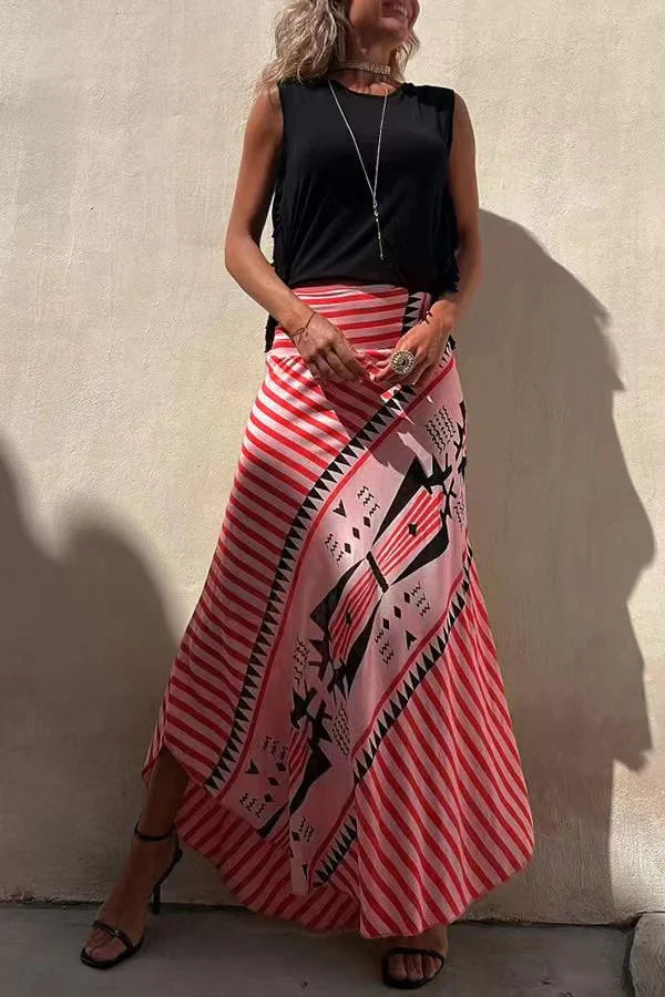 MARISEL™ TRIBAL PRINT MAXI SKIRT