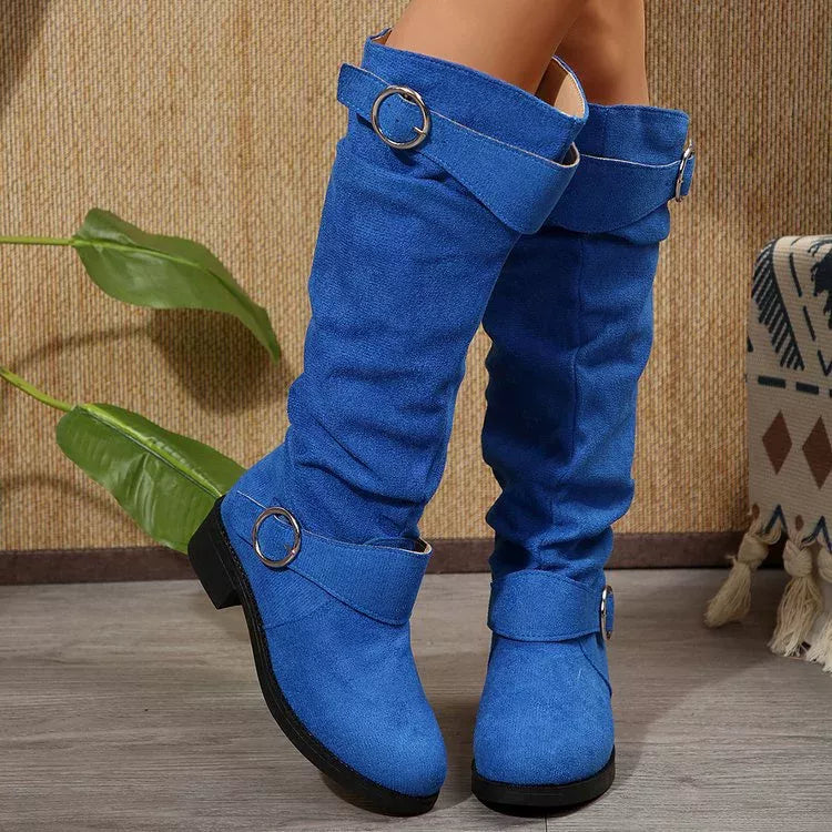 CHARLOTTE™ KNEE-HIGH SLIP-ON PLATFORM BOOTS