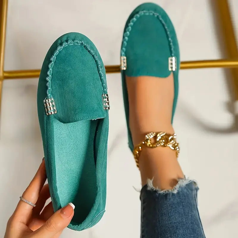 ELSWYN™ WOMEN'S CHIC METAL DECOR LOAFERS