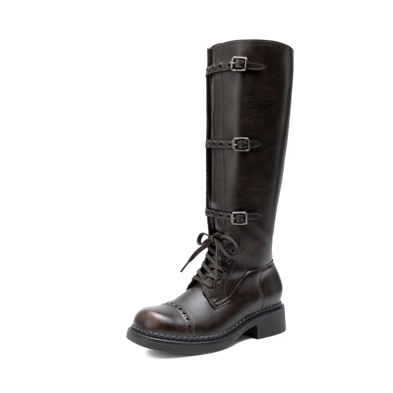 HARPER™ KNEE-HIGH COMBAT BUCKLE BOOTS